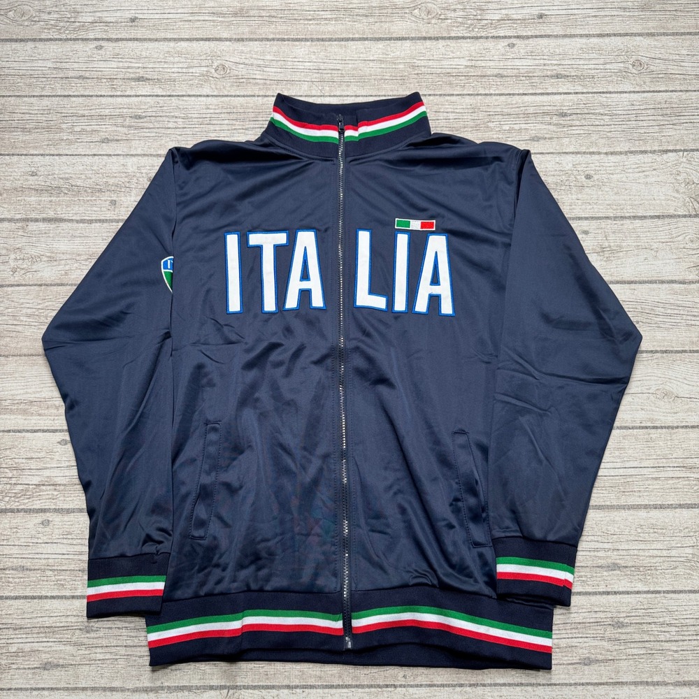 Star Venezia Italia Track Jacket Mens XL Navy Blue Athletic Soccer National Team